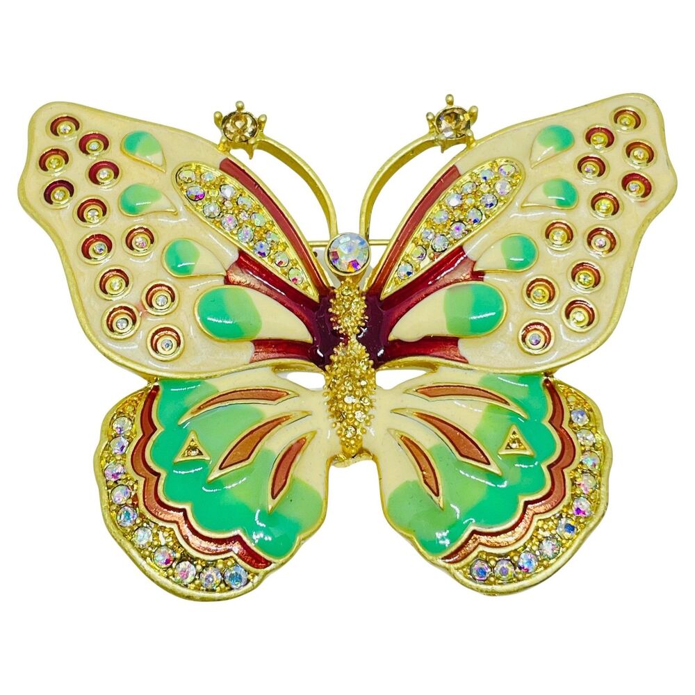 Kenneth Jay Lane Kjl Signed Vintage Pastel Enamel… - image 1